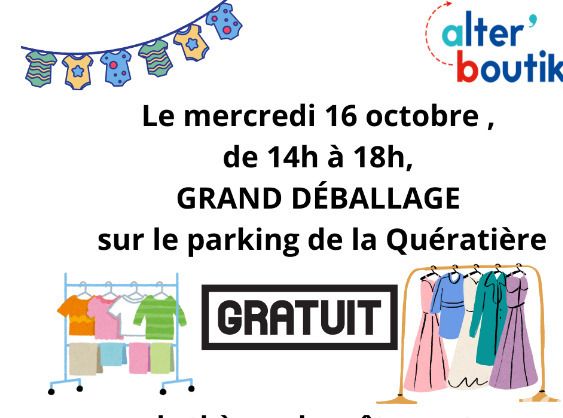 Grand déballage de vêtements à l'Alterboutik