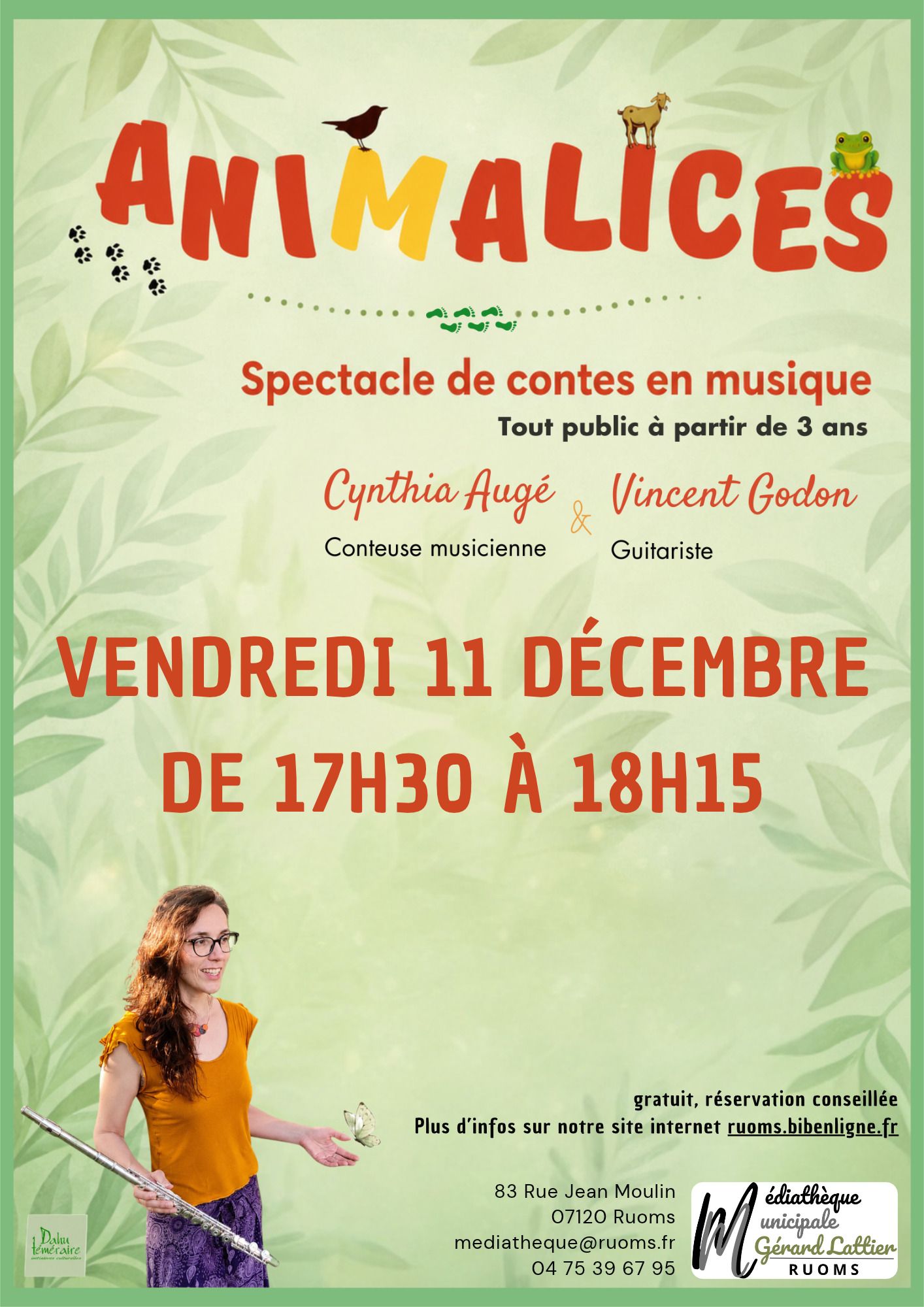 Animalices, Spectacle pour enfants à partir de 3 ans