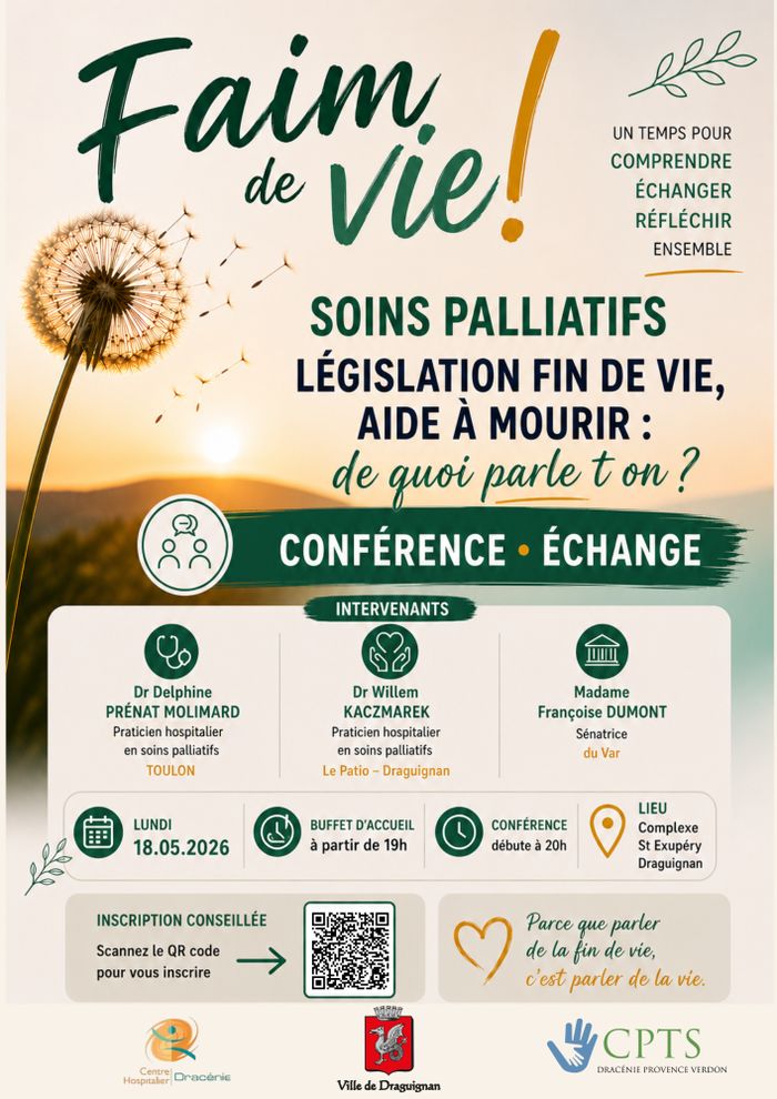 Conférence - "FAIM DE VIE !" Soins palliatifs