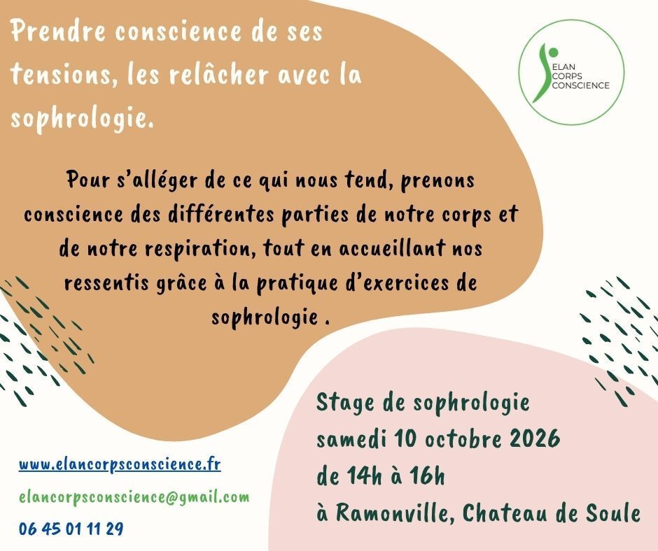 Stage "Prendre conscience de ses tensions, les relâcher avec la sophrologie".