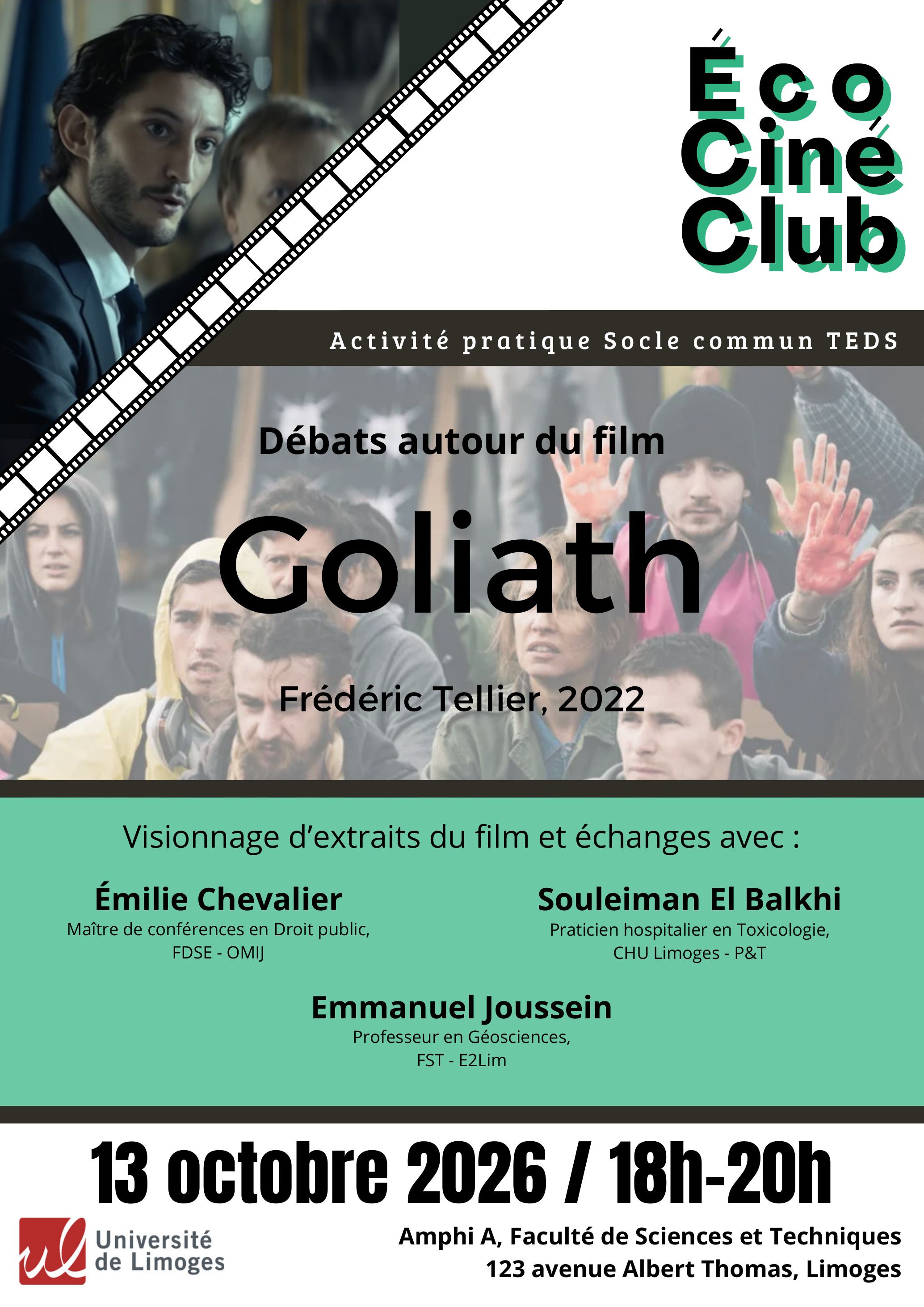 Éco ciné-club I Débats autour du film Goliath