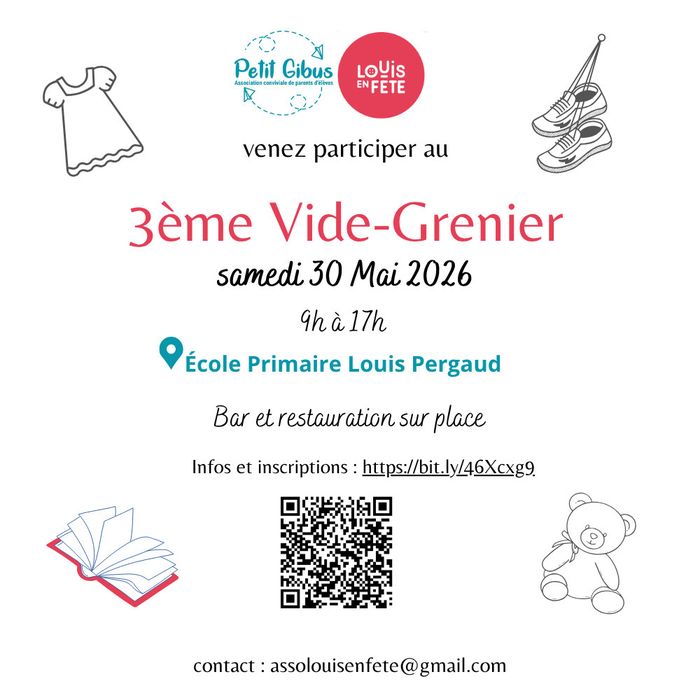 Vide-grenier Petit Gibus à l'école Louis Pergaud