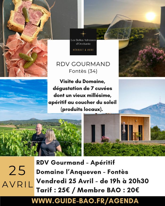 Rdv gourmand au coucher du Soleil - Domaine Anqueven