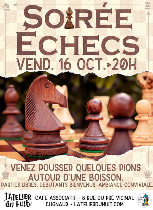Atelier du Huit - Soirée Échecs
