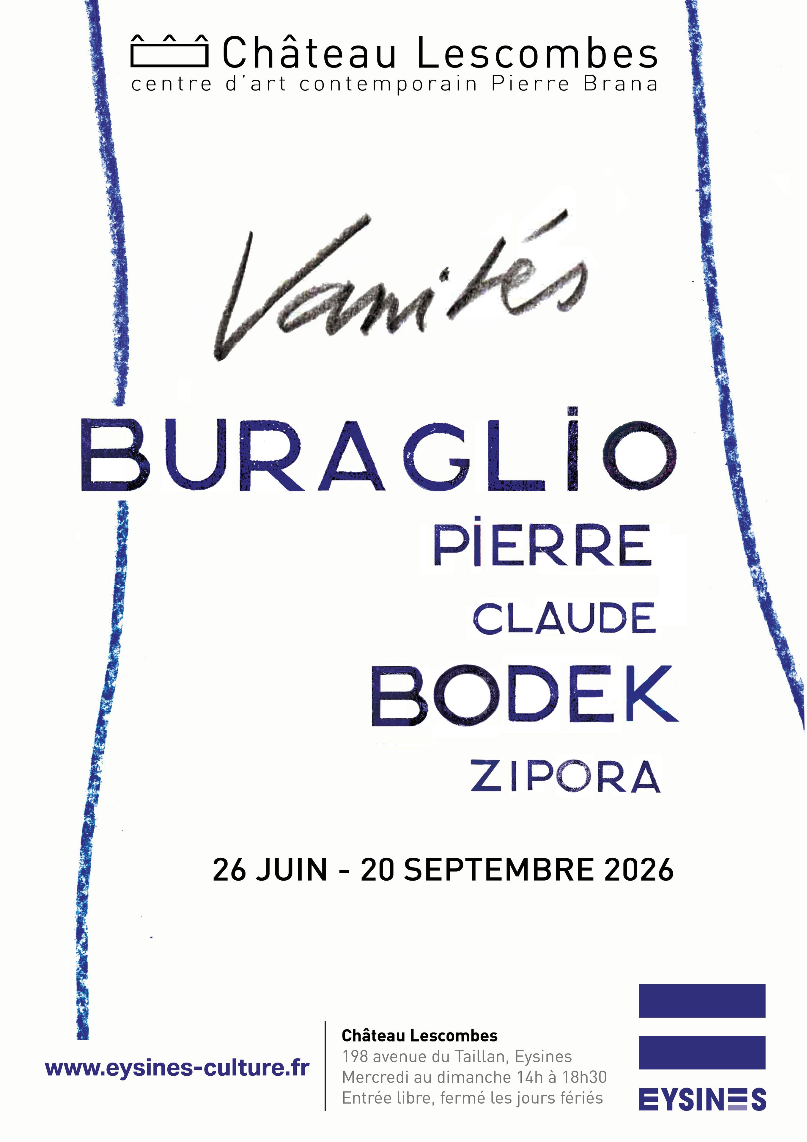 Exposition Vanités : Pierre Buraglio, Zipora Bodek, Claude Buraglio