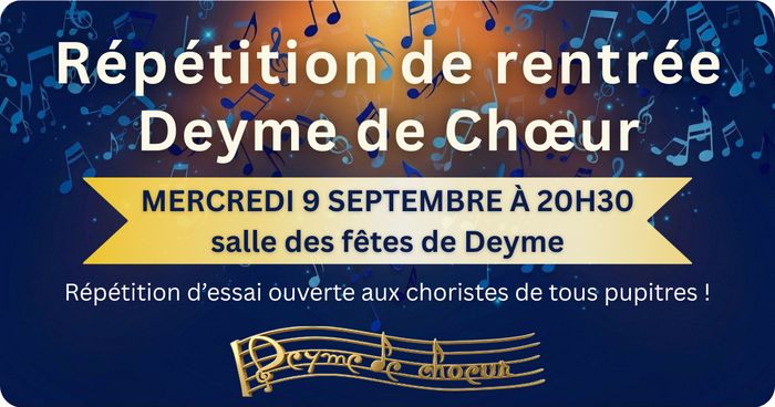 Affiche — Répétition de rentrée Deyme de Chœur