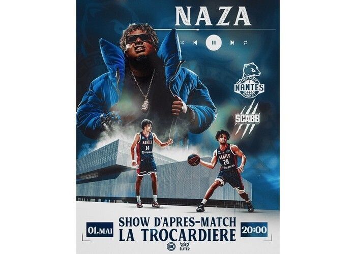 Le Nantes Basket Hermine invite Naza pour un match-concert