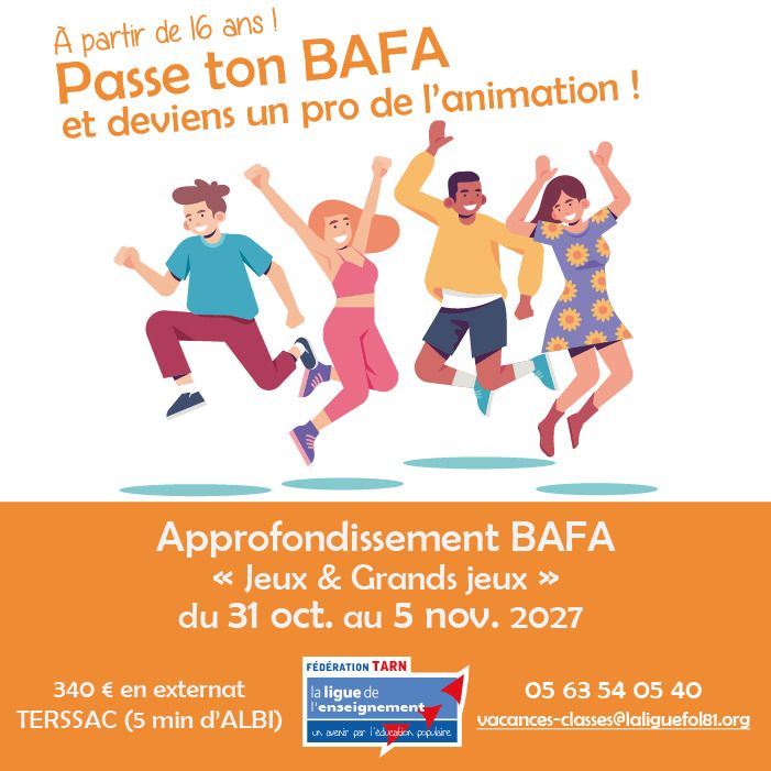 Stage d'approfondissement BAFA "Jeux & Grands Jeux"