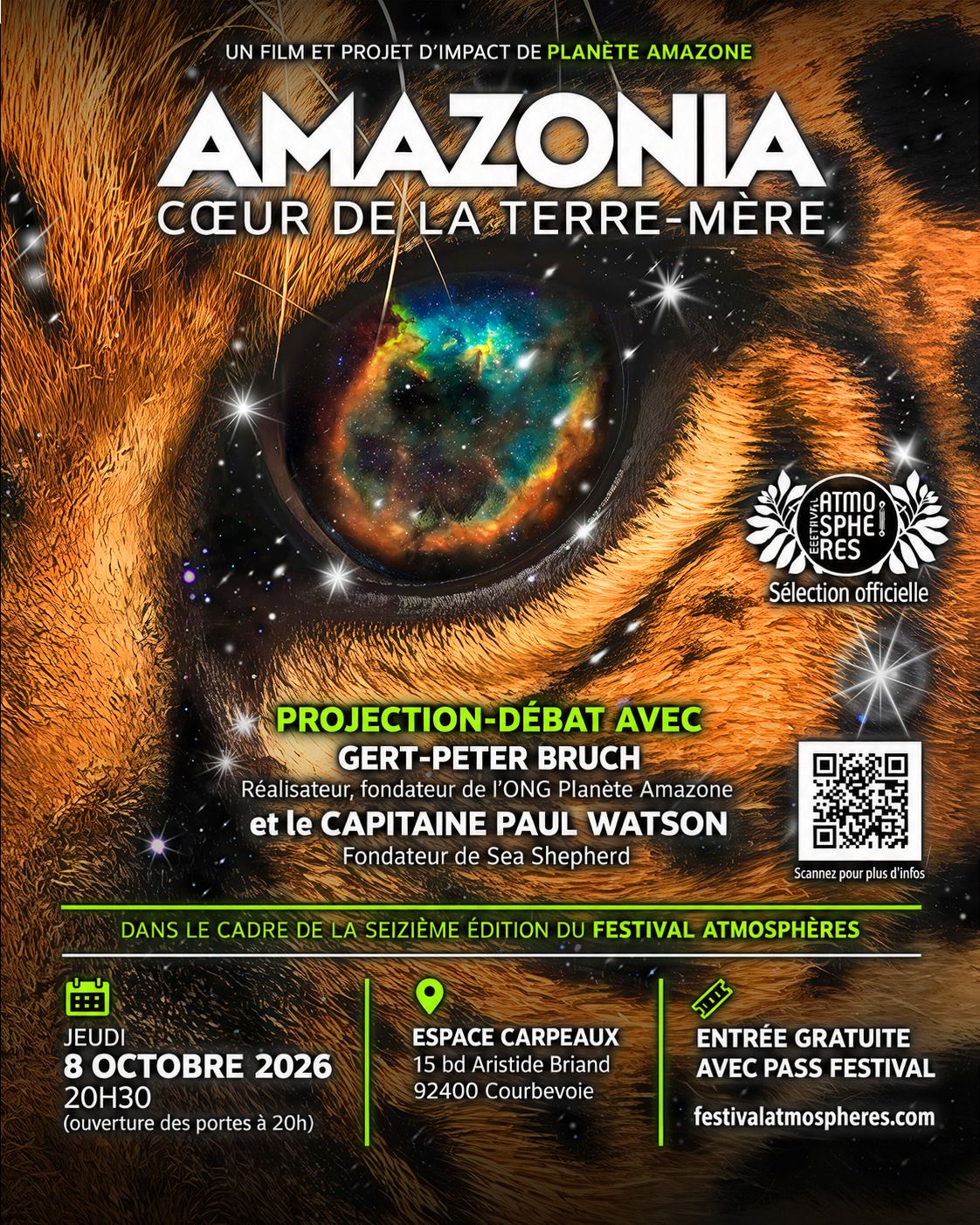 Amazonia, Cœur de la Terre Mère projection-débat avec Paul Watson