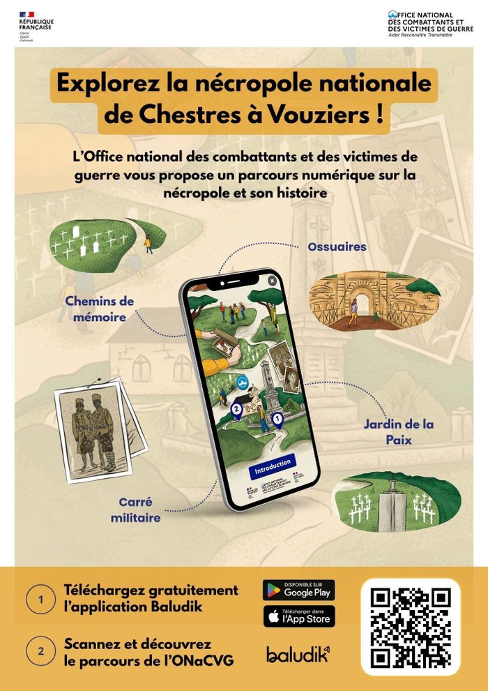 Parcours Baludik : À la découverte de la Nécropole Nationale de Chestres à Vouziers