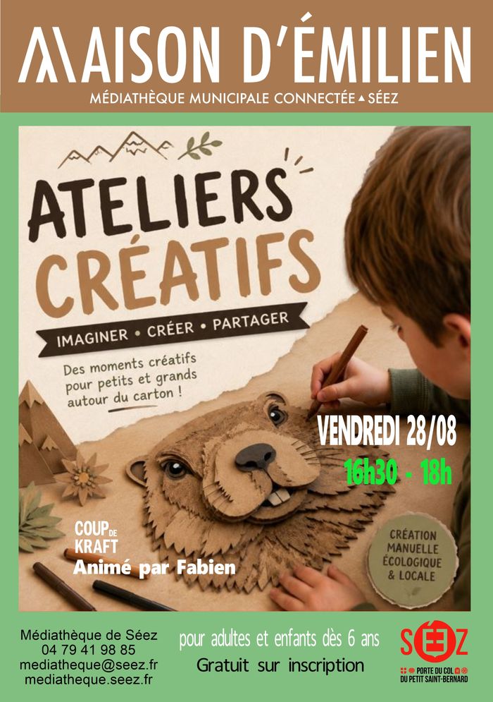 Atelier créatif à base de carton