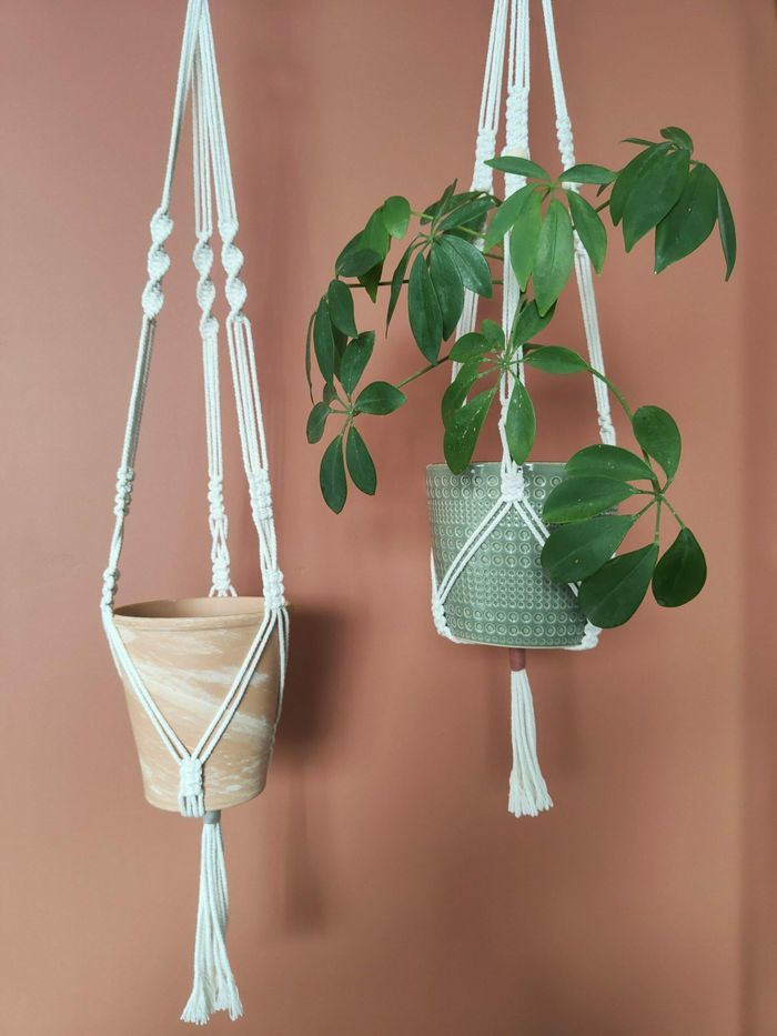 Ma suspension pour plantes en macramé