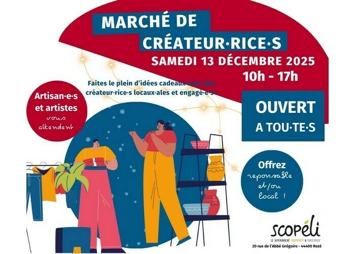 Marché de Noël de créateurs et créatrices à Scopéli