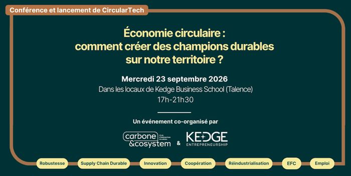 Economie circulaire, comment créer des champions durables sur notre territoire .