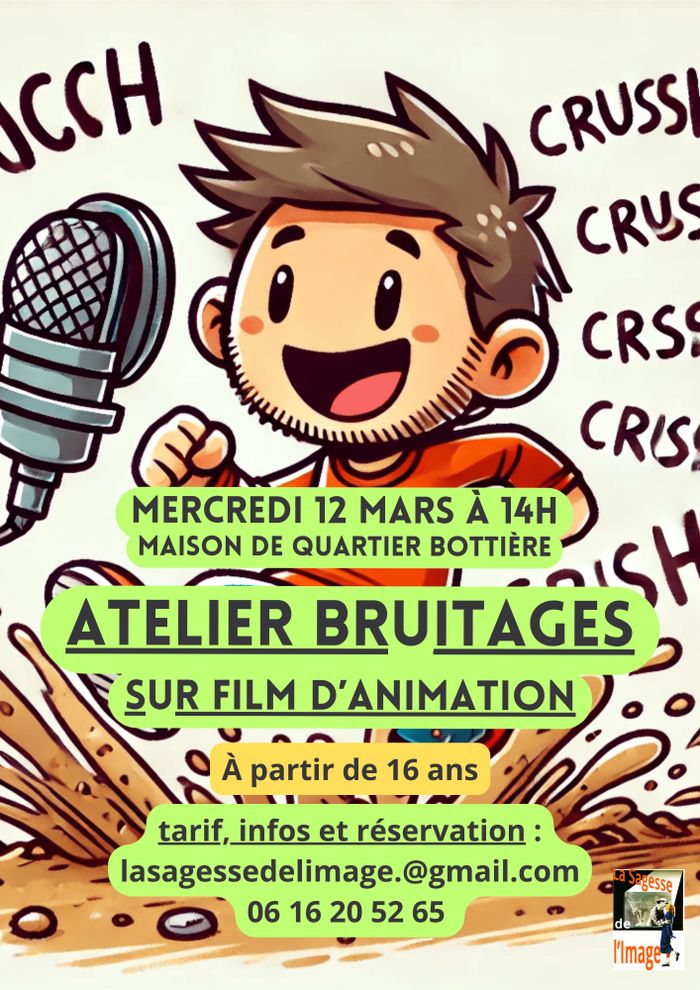 Atelier bruitages sur film d'animation