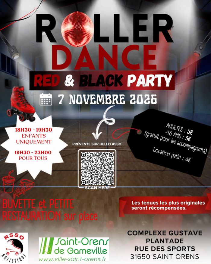 Le RSSO fête ses 30 ans avec le Roller Dance « Red and Black Party ».