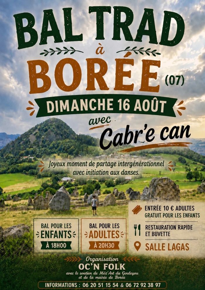 Affiche — Bal Trad à Borée