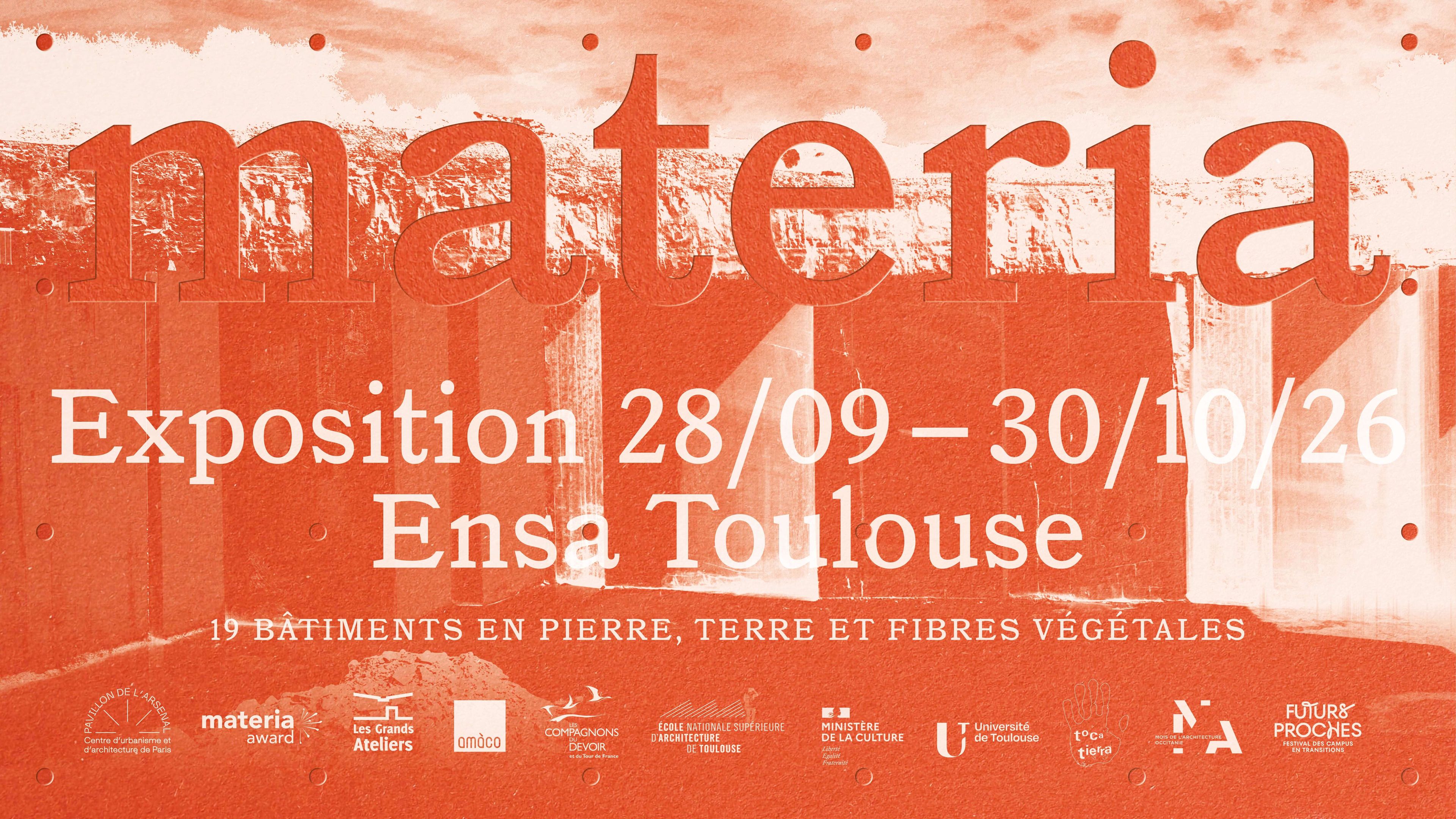 Exposition : "materia" architectures - 19 bâtiments en pierre, terre et fibres végétales