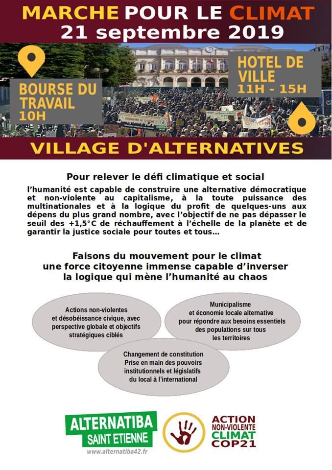(Manifestation) Marche Climat + Village des alternatives, à St Etienne.