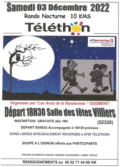 Rando Nocturne - Téléthon