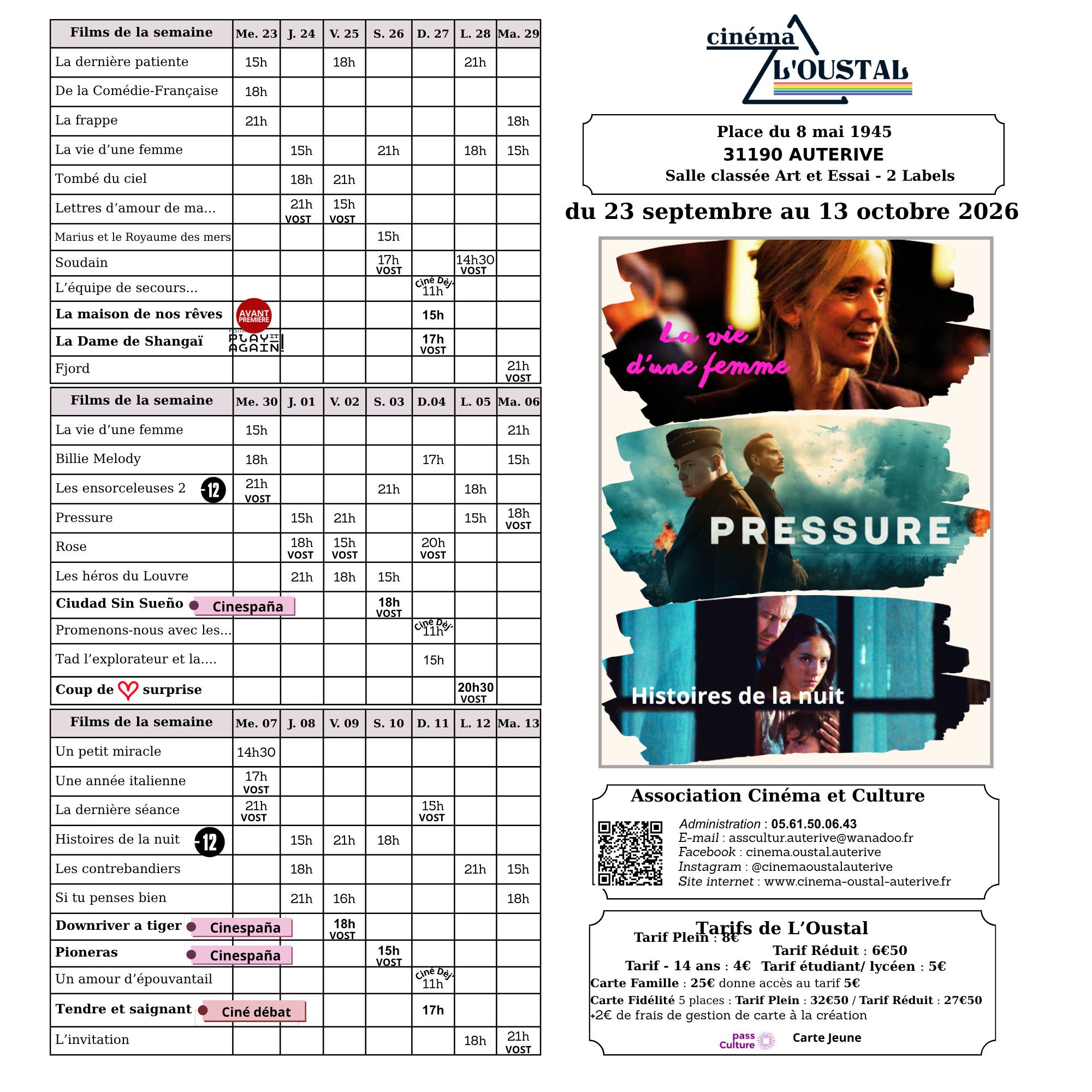 Programme de L'Oustal