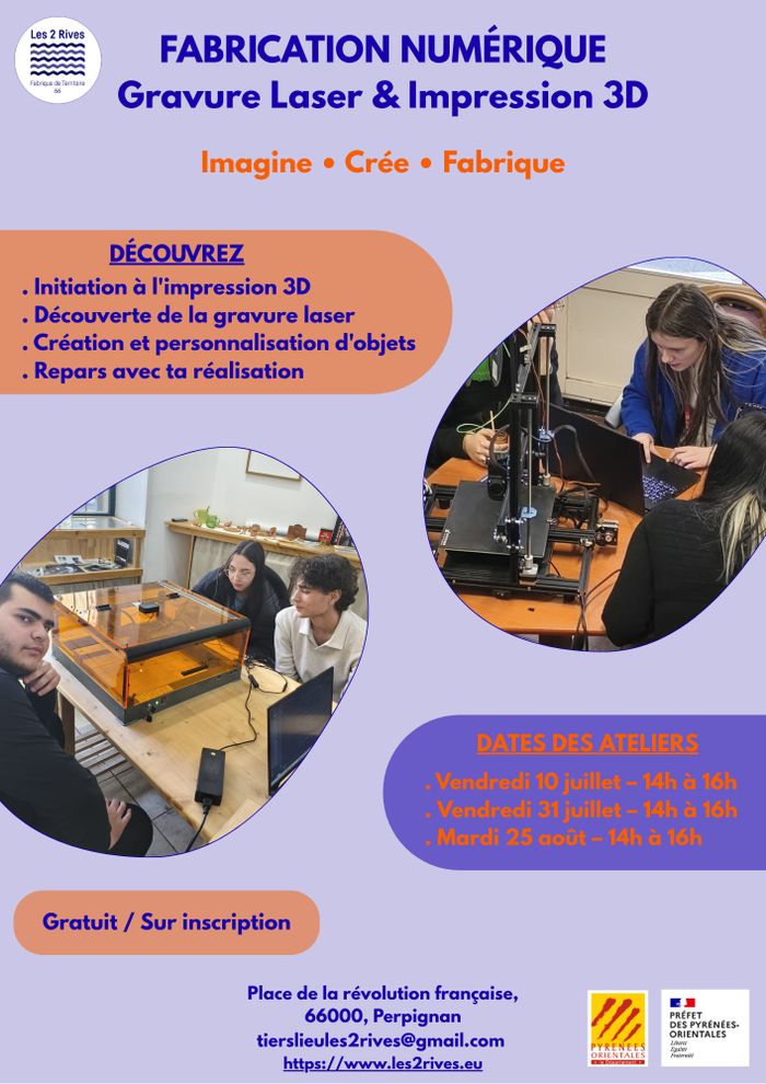 C'est le début de l'atelier 3D et gravure cet été !