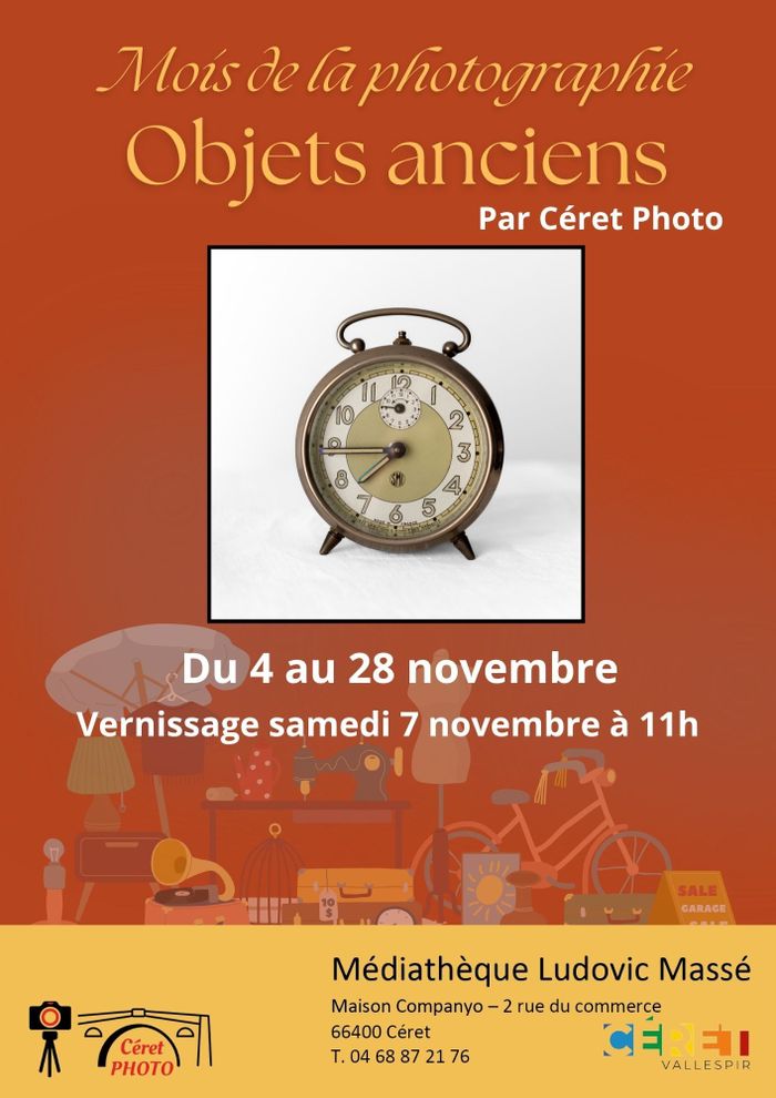 Exposition de photos d’objets anciens par Céret Photo