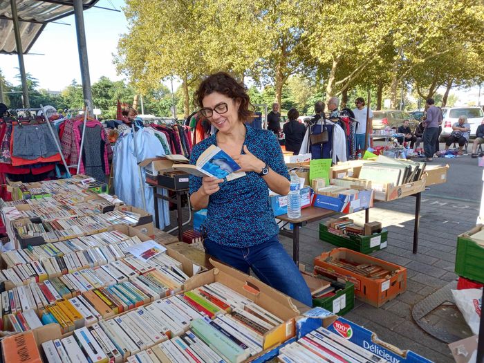 Vente de bouquins au vide-grenier