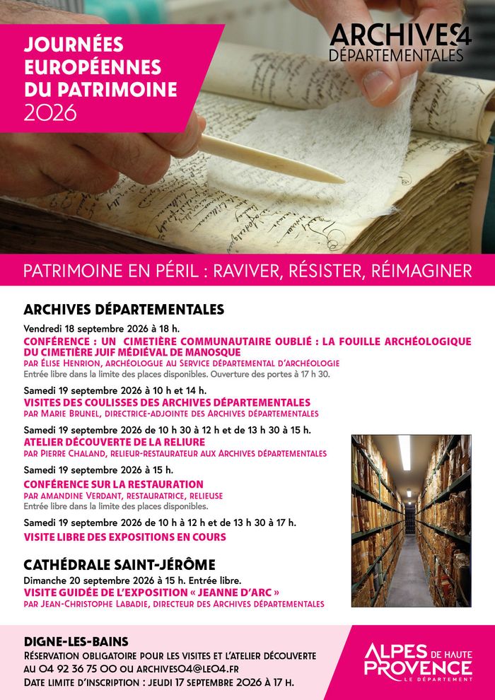 Visites des coulisses des Archives départementales