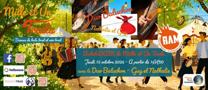 Affiche — 1er BalàlaBAM 2026-2027 de Mille et Un Trads avec Duo Baluchon