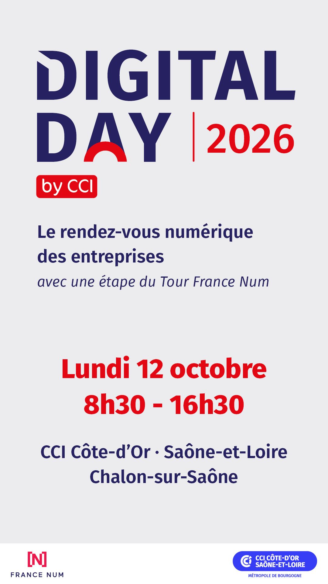 Le Tour France Num fait étape à Chalon-sur-Saône le 12 octobre 2026