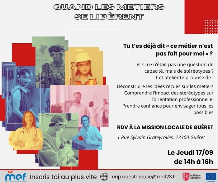 L'ERIP Ouest Creuse organise un atelier sur la déconstruction des stéréotypes dans les métiers.