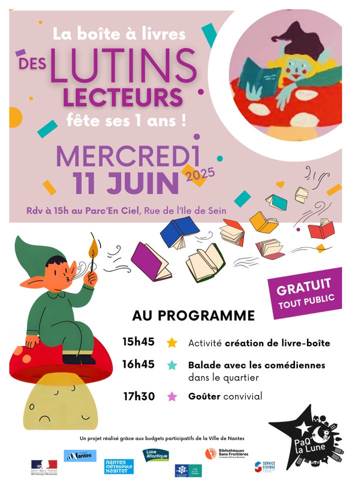 Anniversaire de la Boîte à Livres de l'Ile de Sein avec PaQ'la Lune