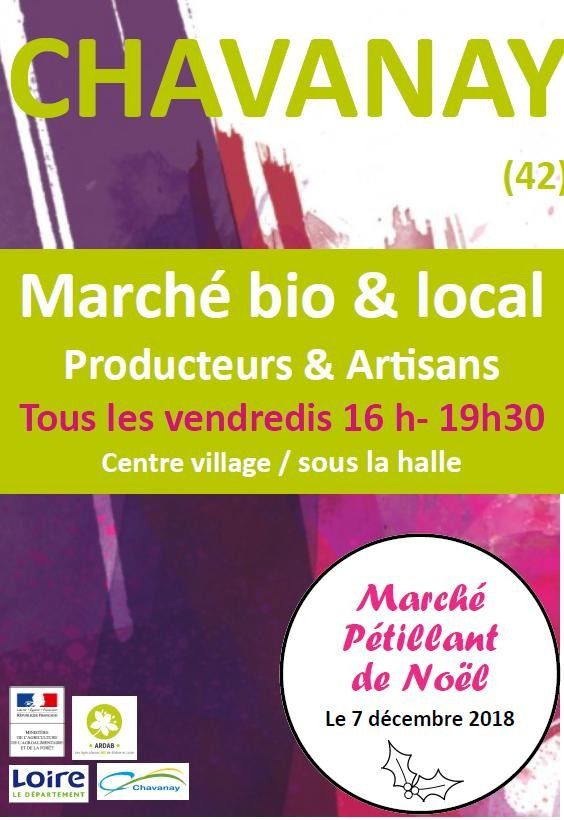 (marché) Chavanay : Le marché de producteurs biologiques et d’artisans locaux fête noël