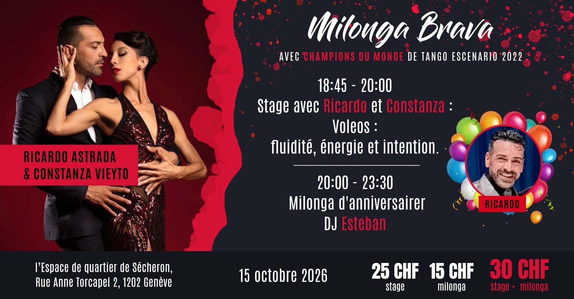 Milonga Brava avec Ricardo Astrada & Constanza Vieyto