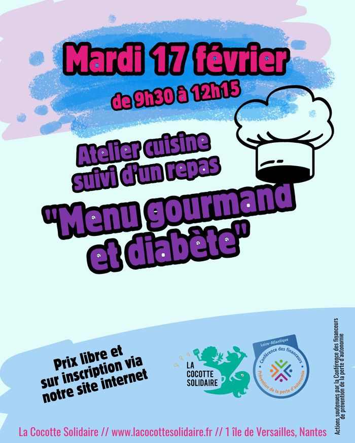Atelier cuisine "Menu gourmand et diabète"