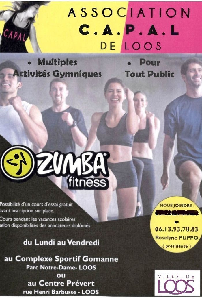 L'association CAPAL de Loos, vous invite à venir découvrir son nouvel atelier de Zumba