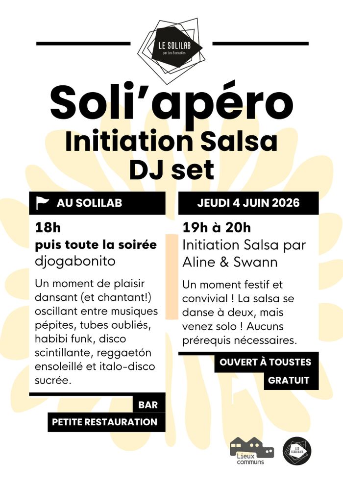 Soli'apéro - soirée initiation salsa et DJ set
