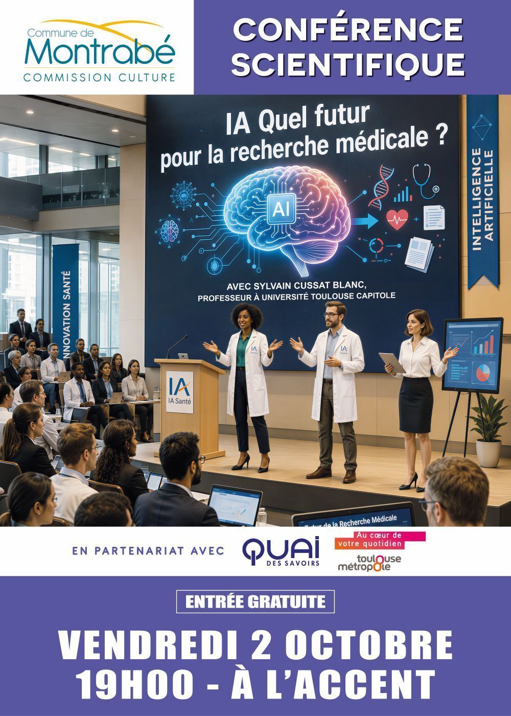 Conférence scientifique "IA, quel futur pour la recherche médicale ?"