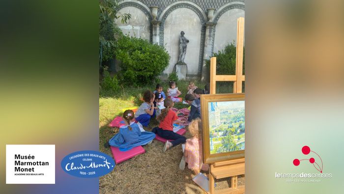 Chaque séance propose un atelier en lien avec les oeuvres du musée, et en particulier avec celles de Claude Monet, à l’occasion du centenaire de sa mort