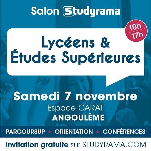Salon Studyrama des Lycéens et des Etudes Supérieures d’Angoulême