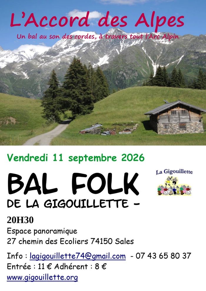 Bal Folk à Sales avec l'Accord des Alpes et la Gigouillette