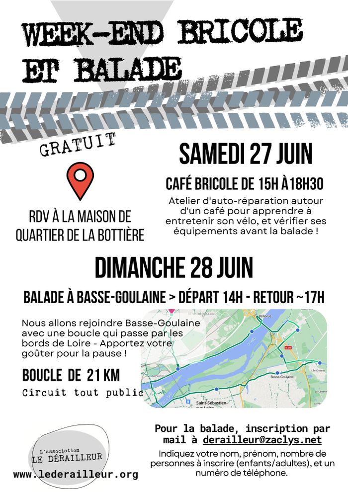 Week-end bricole et balade du Dérailleur