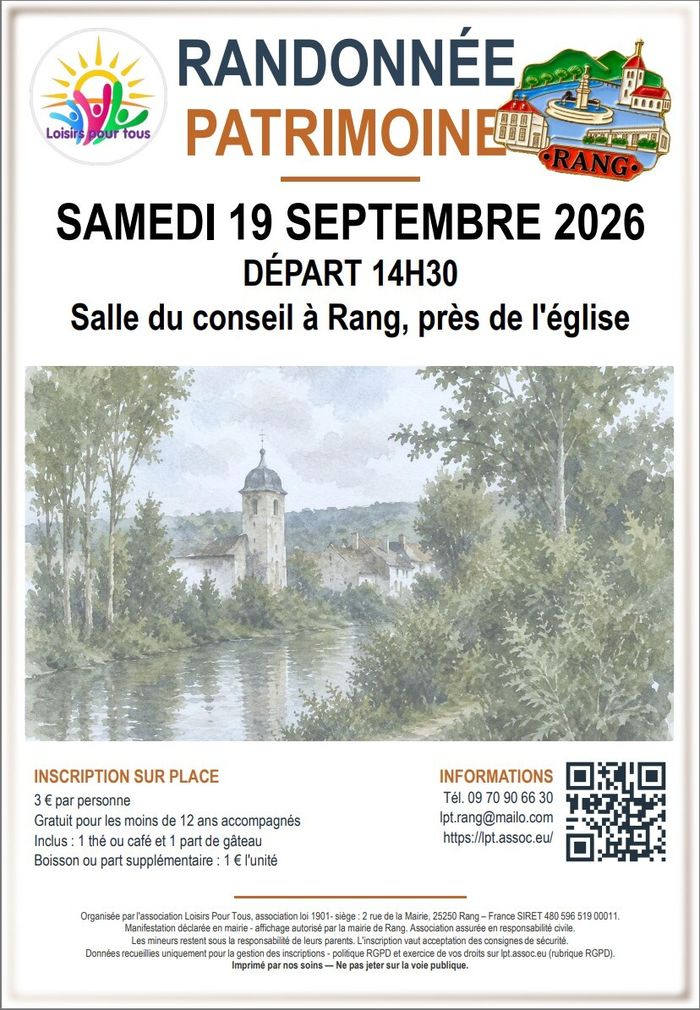 Randonnée du patrimoine à Rang