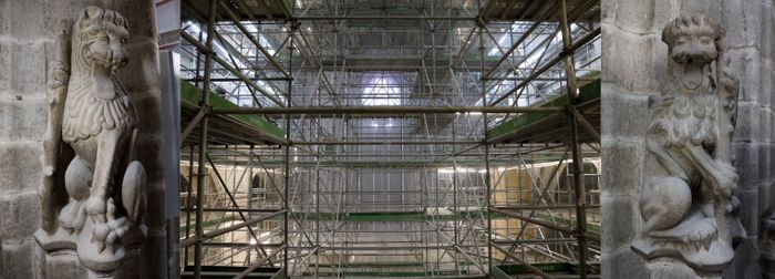 Affiche — Premiers résultats de l'étude archéologique menée pendant le chantier de restauration de la nef
