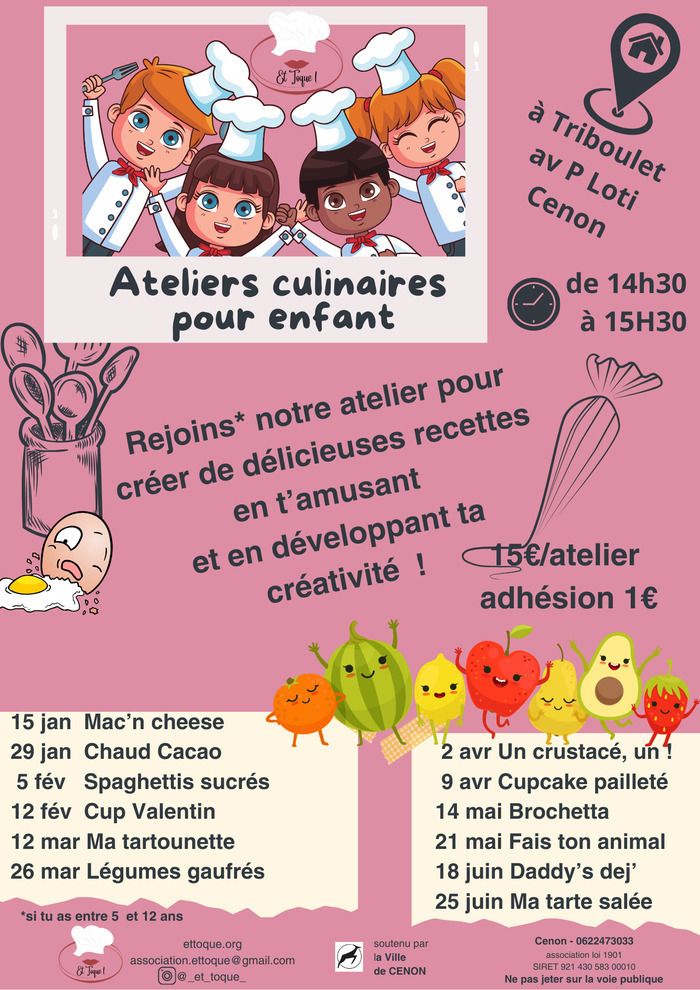 "Ma tartounette !" Atelier culinaire enfant