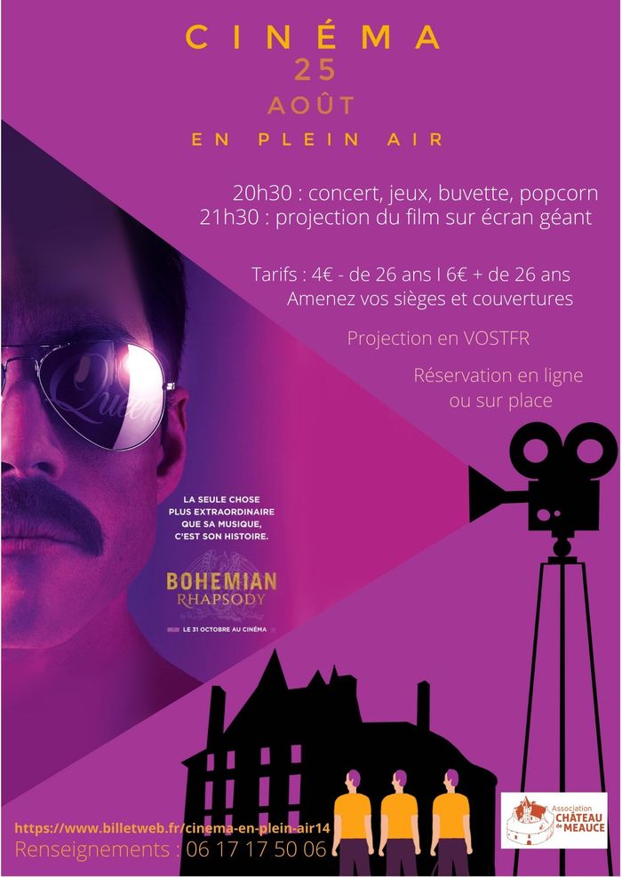 Cinéma en plein air avec "Bohemian Rhapsody" sur écran géant