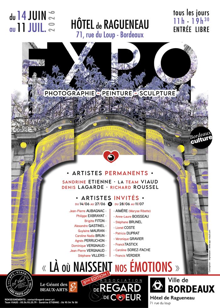 Exposition "Là où naissent nos émotions" organisée par l'Association De Regard & de Cœur --- Photographie, Peinture, Sculpture --- 5ème Edition