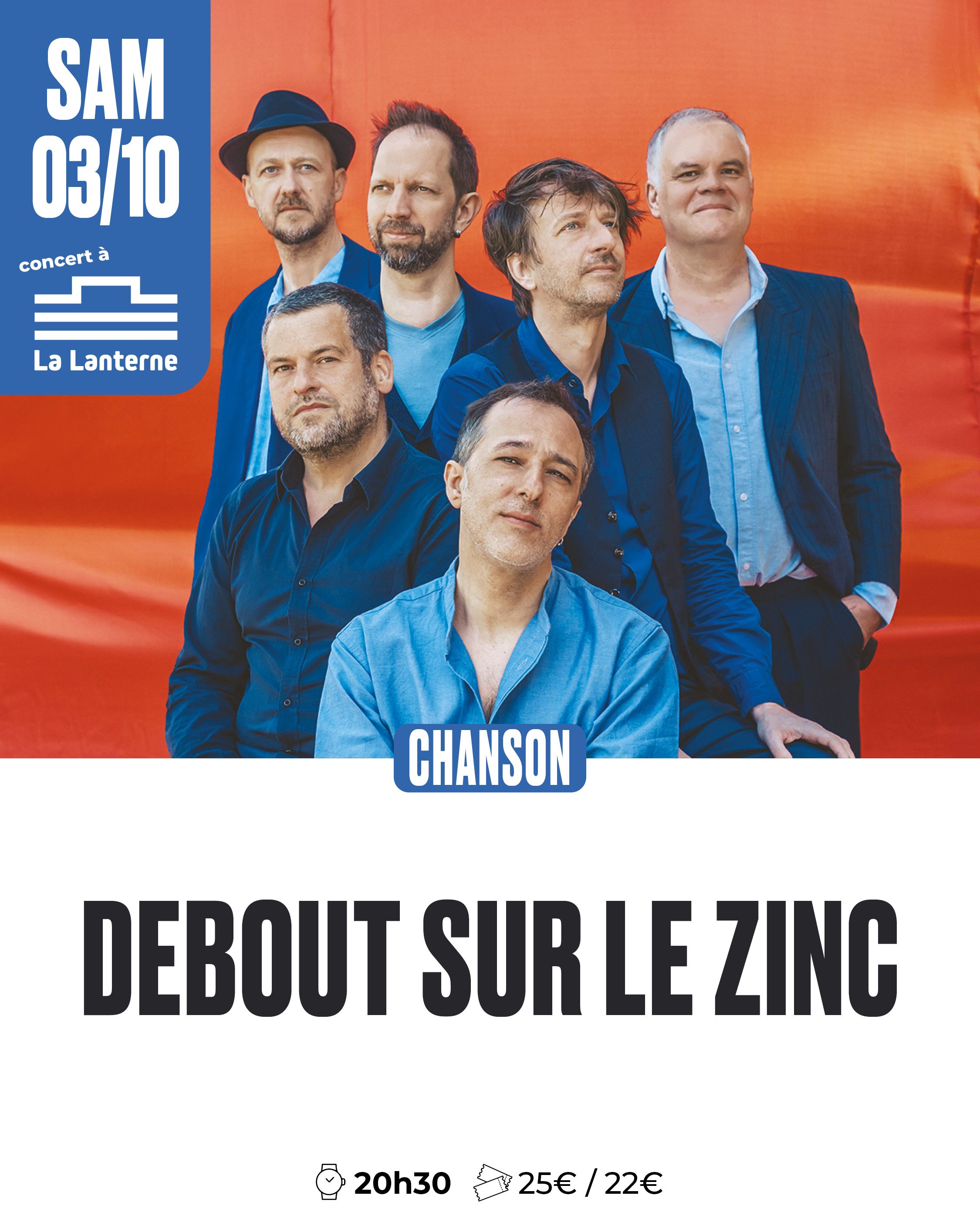 Concert Debout sur le Zinc + 1ere partie : Justine Raphet