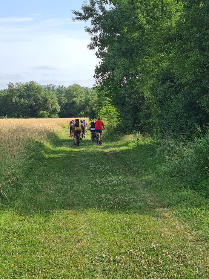 Visite guidée à vélo sur l'ancien sentier de halage le long de la Baïse
